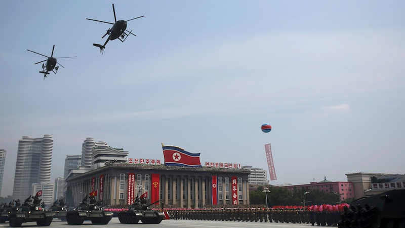 Illustration for article titled The Retro-Futuristic Spectacle of Military Parades in North Korea